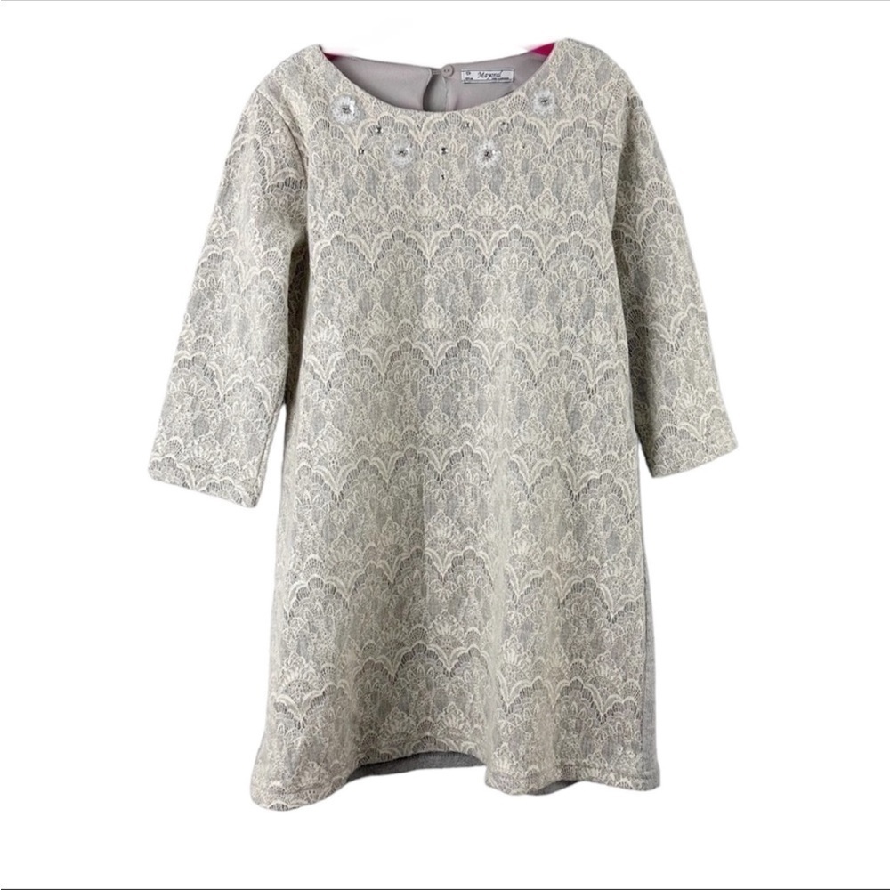 Mayoral Lace Embellished Knit Dress